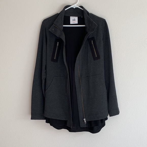 Cabi 3184 Love Carol Modern Mesh Back Grey Jacket - Picture 2 of 11